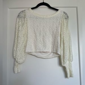 Free People Lace Long Sleeve Top